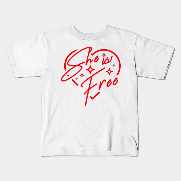 'She Is Free' Human Trafficking Shirt Kids T-Shirt by ourwackyhome